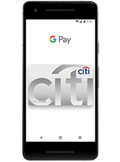 Google Pay Tap Screen with a Citi card